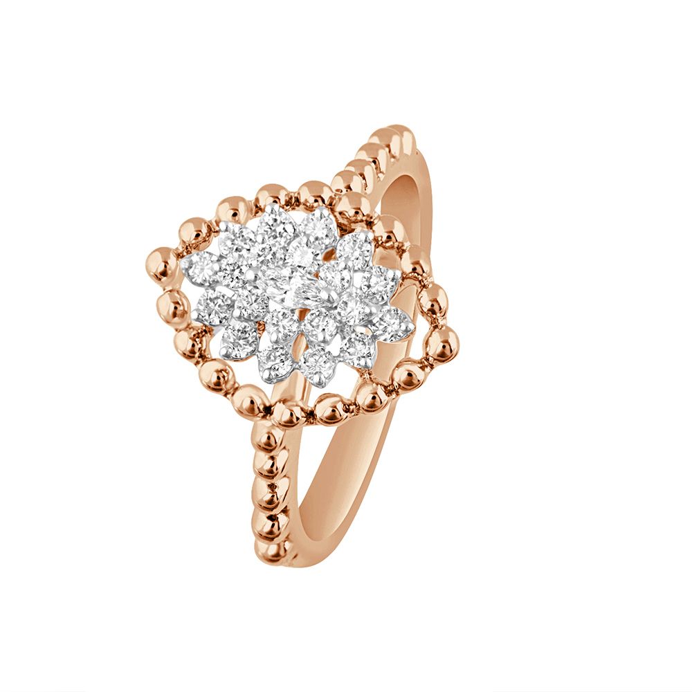Cluster Diamond Rose Gold Ring-Rings-ORG23060