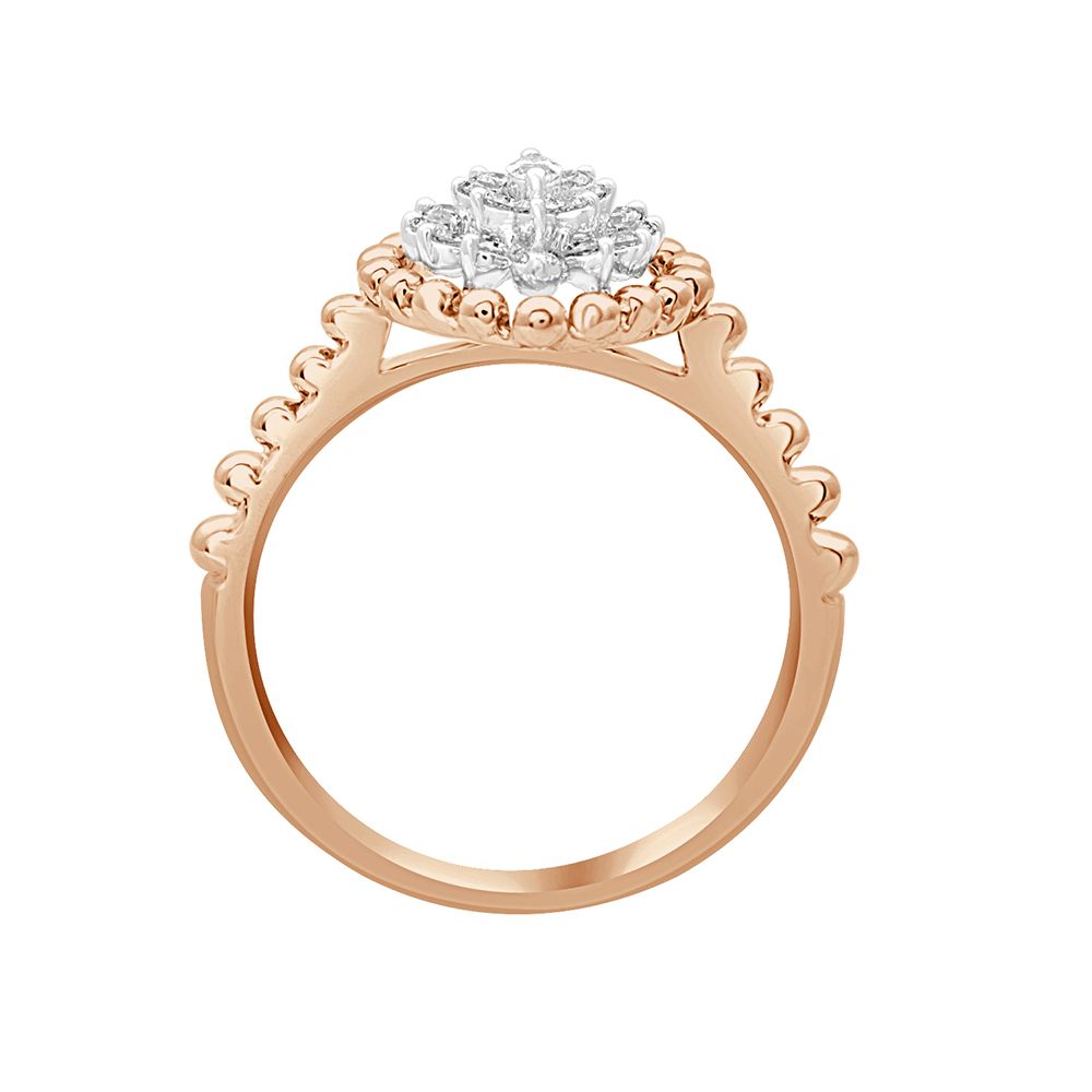 Cluster Diamond Rose Gold Ring-Rings-ORG23060