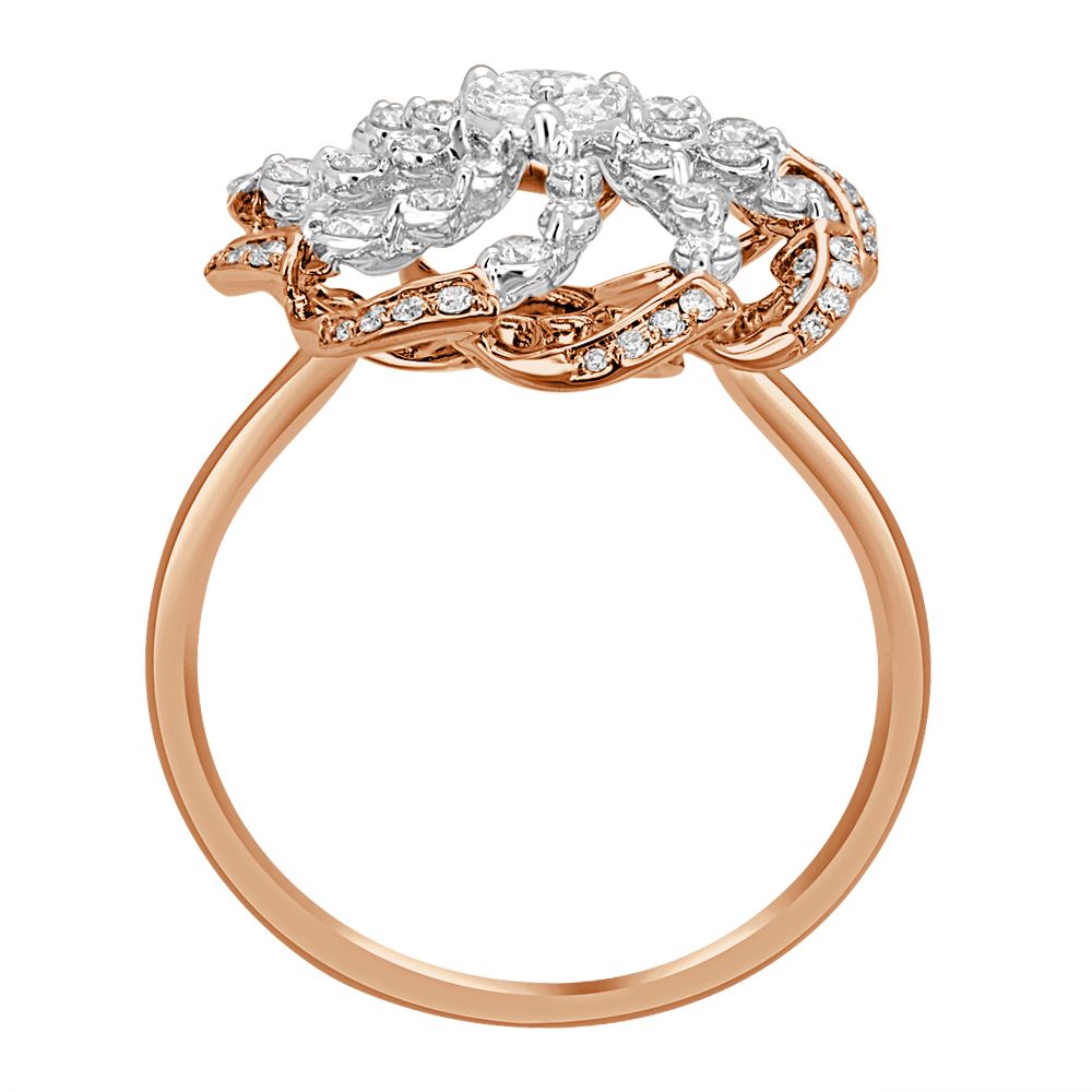 Floral Rush Diamond Ring-Rings-ORG23063
