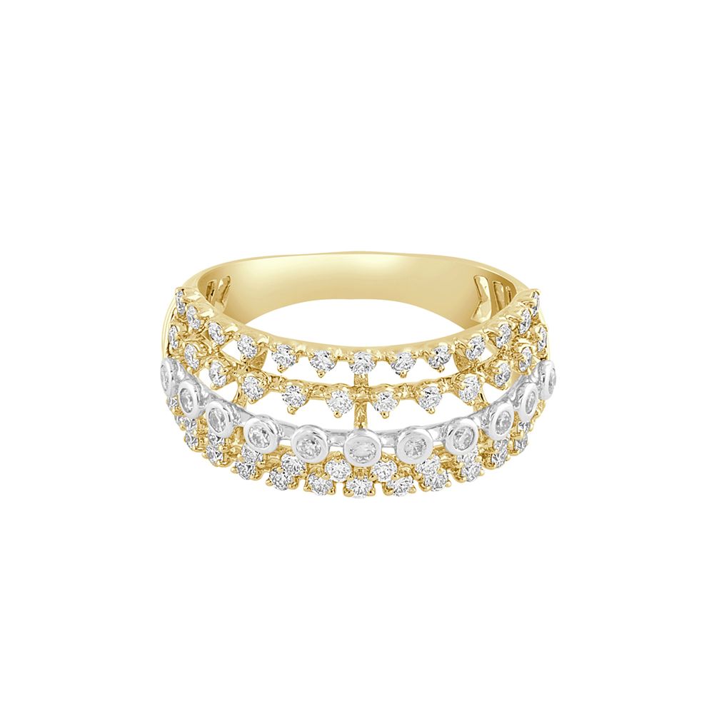 Elaborate Diamond Finger Ring in 18KT Rose Gold-Rings-ORG23064