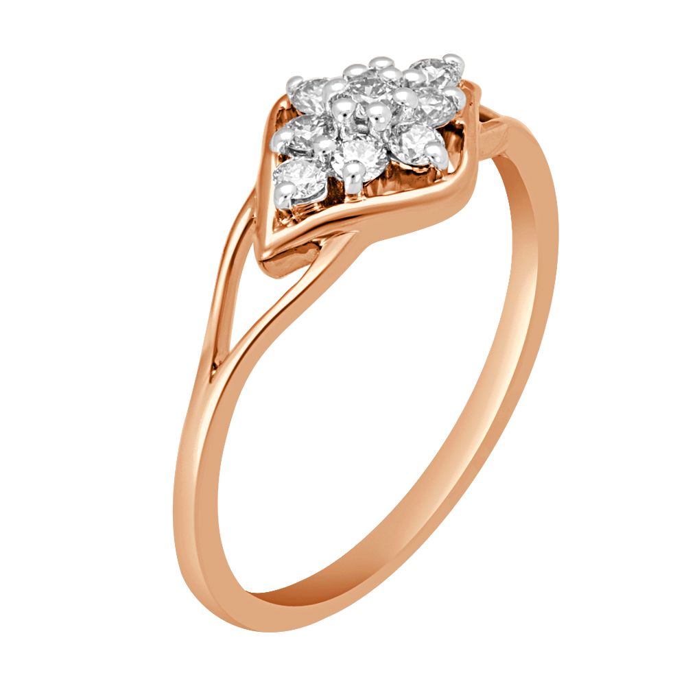 Sophisticated Glossy Gold Diamond Ring-Rings-ORG23065
