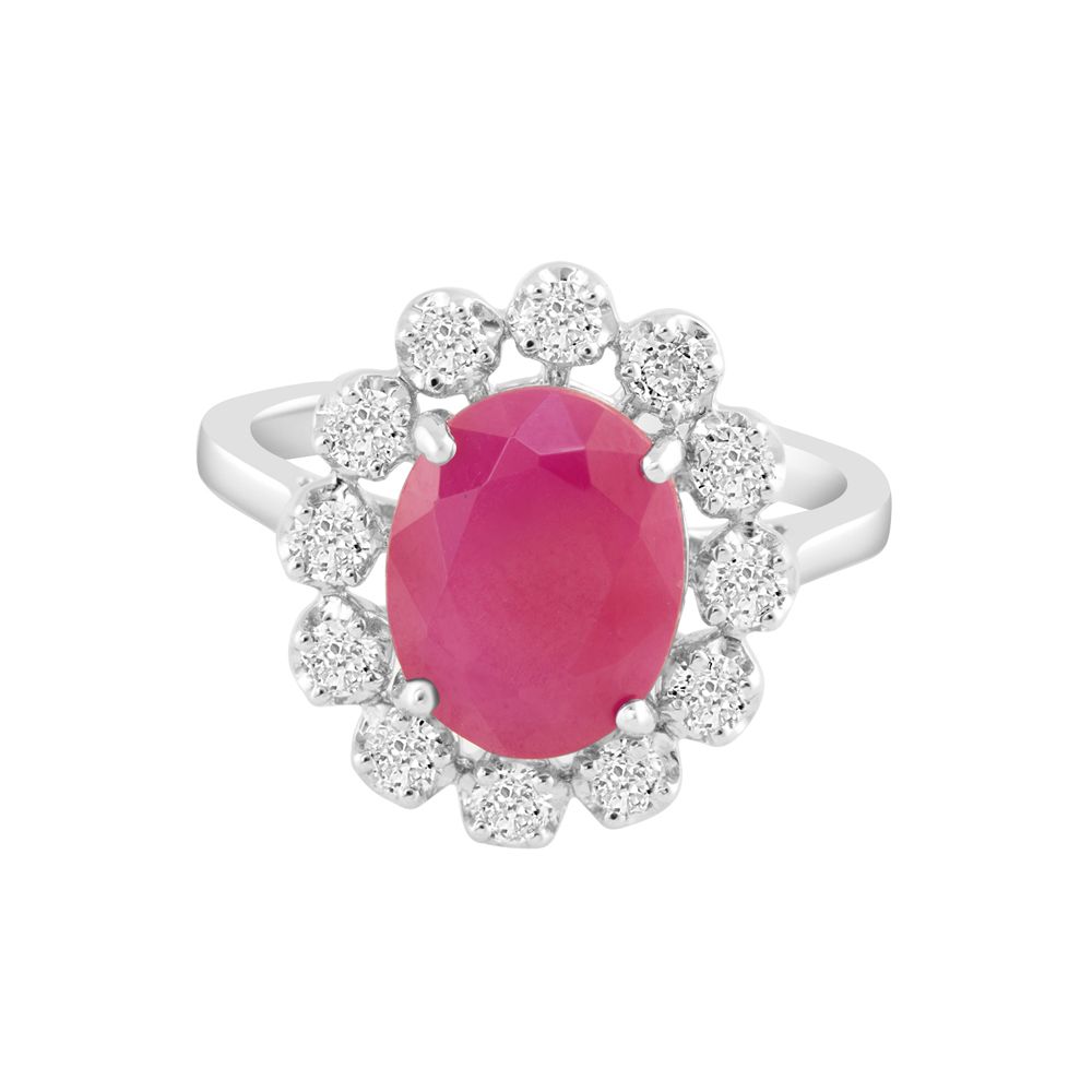Elegant Gemstone Studded Crown Star Finger Ring-Rings-ORG23066