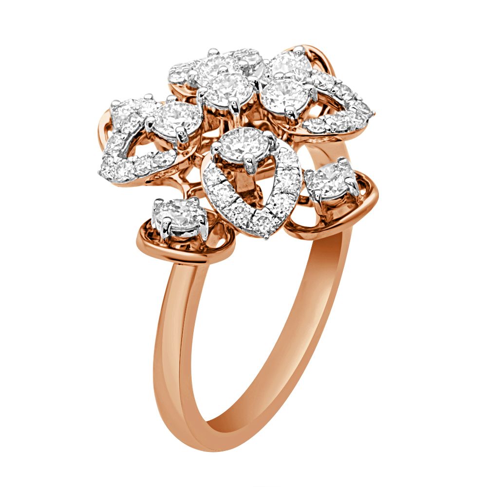 Petals Diamond Finger Ring-Rings-ORG23076