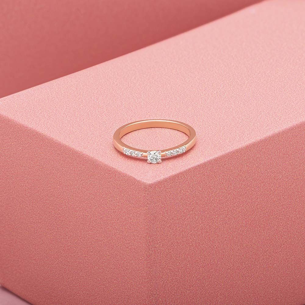 Classic Solitaire Diamond Finger Ring-Rings-ORG23080