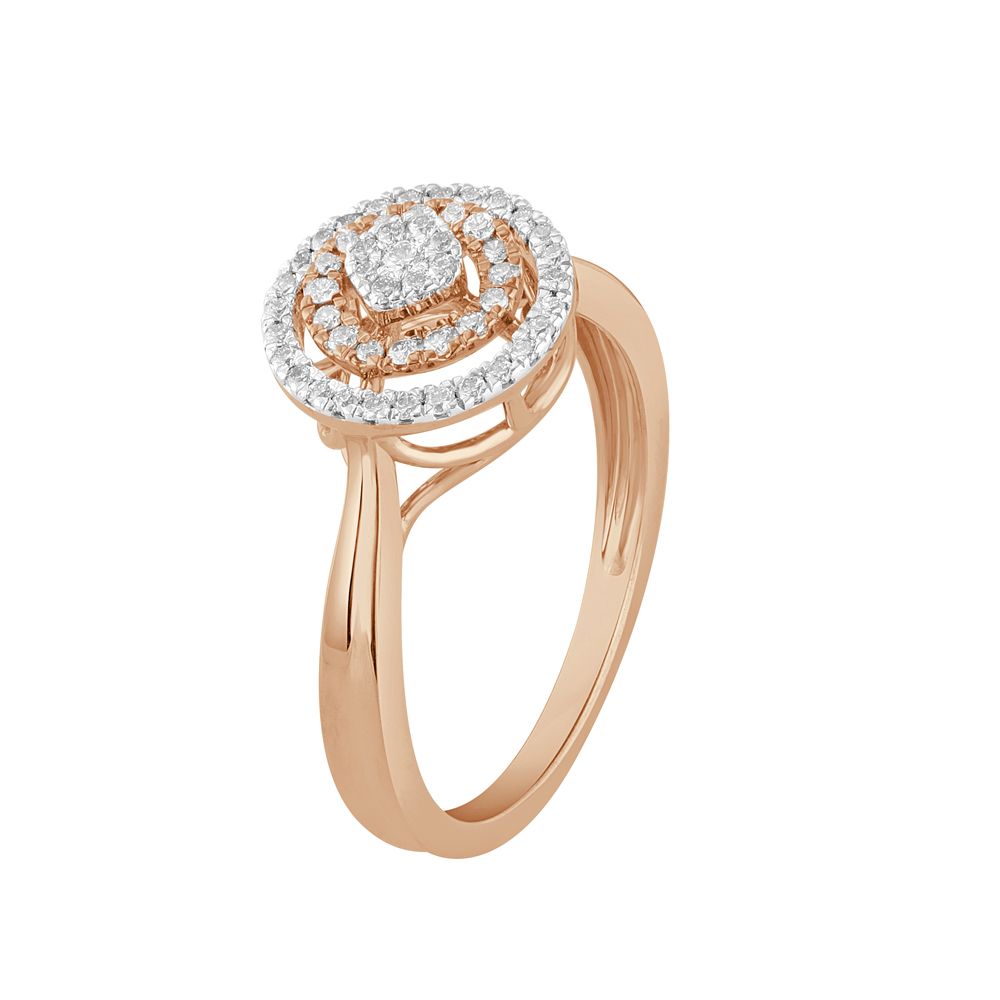 Classic Diamond and Rose Gold Finger Ring-Fathers day-ORG23E15