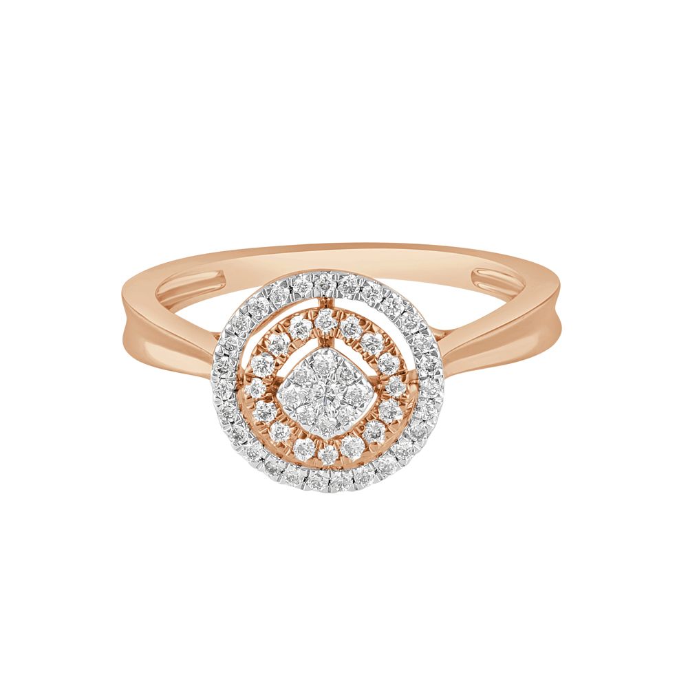 Classic Diamond and Rose Gold Finger Ring-Fathers day-ORG23E15