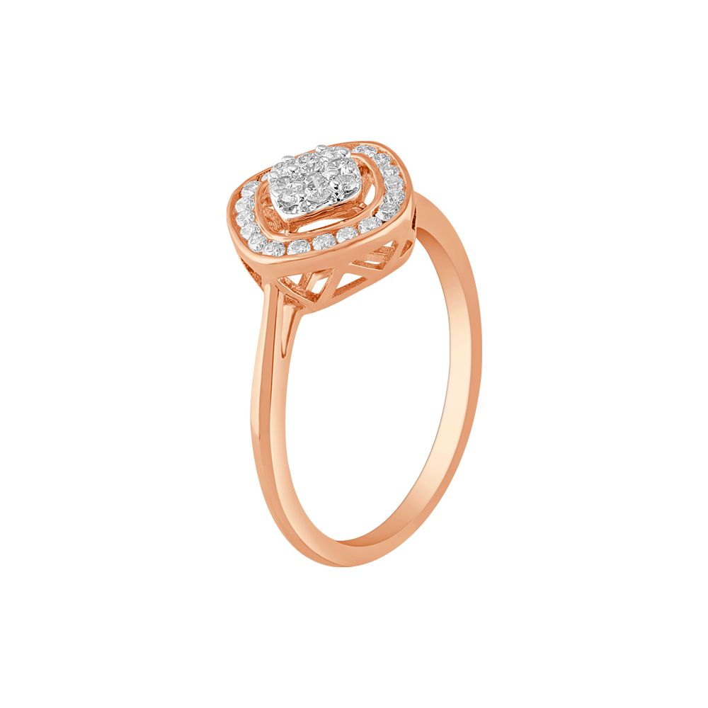 Dazzling Rose Gold and Diamond Finger Ring-Fathers day-ORG23E34