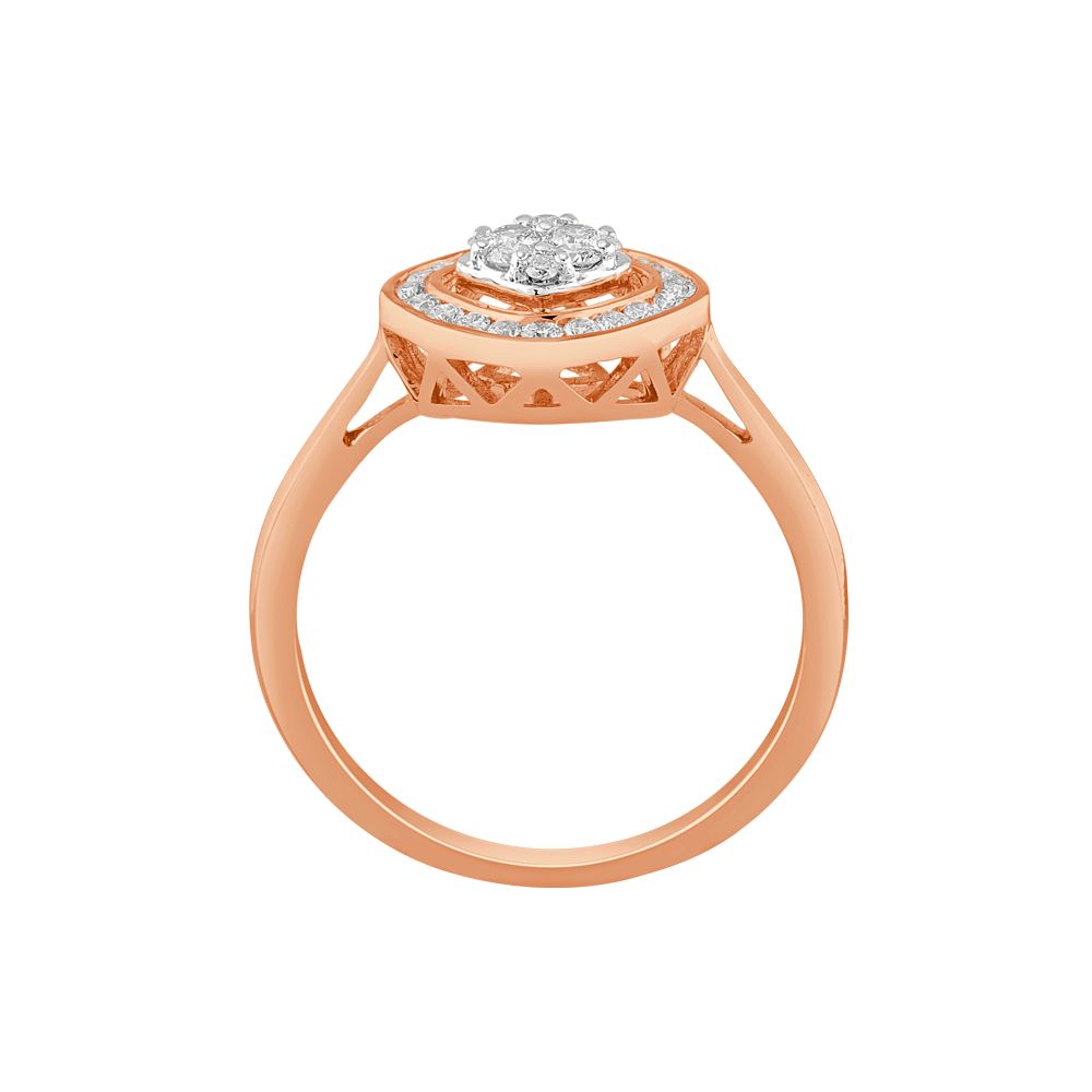 Dazzling Rose Gold and Diamond Finger Ring-Fathers day-ORG23E34