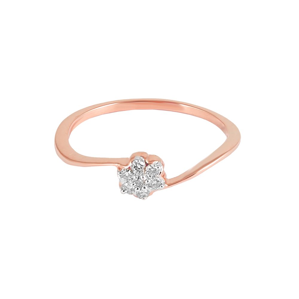 Resplendent Diamond Rose Gold Ring-Rings-ORG23K18