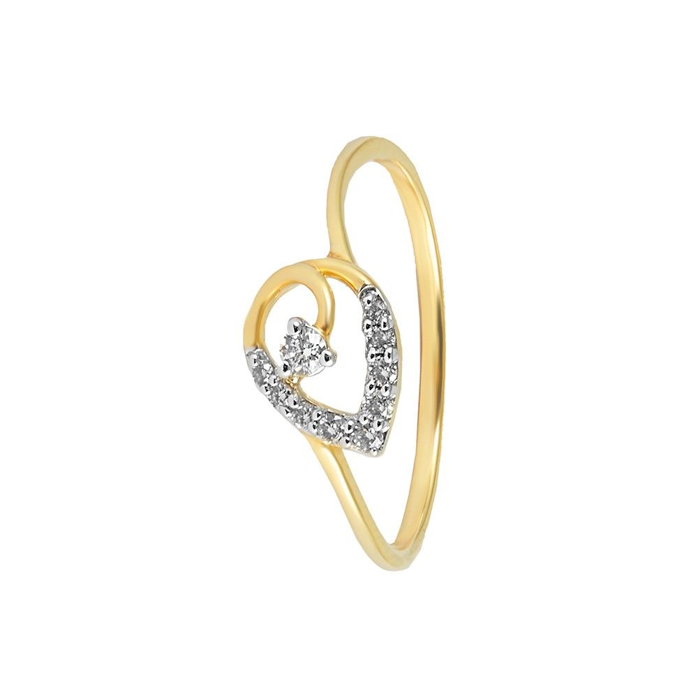 Sophisticated Diamond Yellow Gold Ring-Rings-ORG23K20