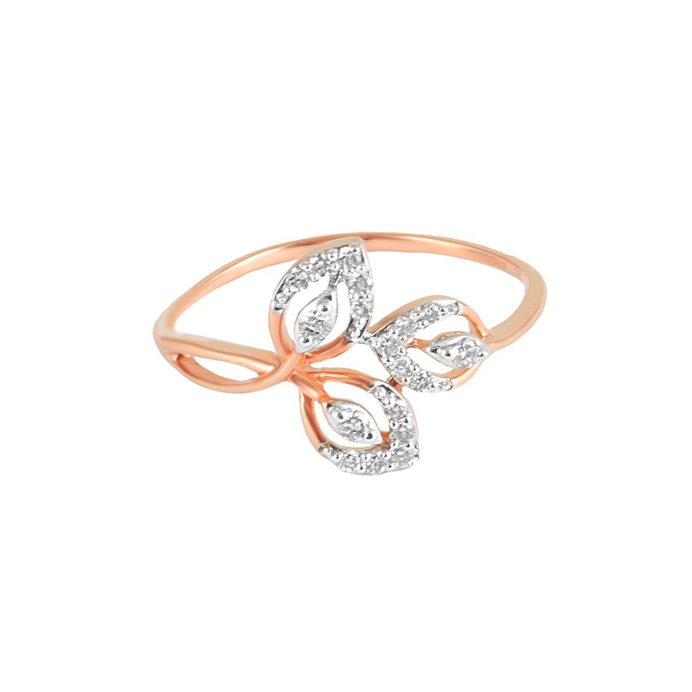 Sparkling Diamond Rose Gold Ring-Rings-ORG23K23