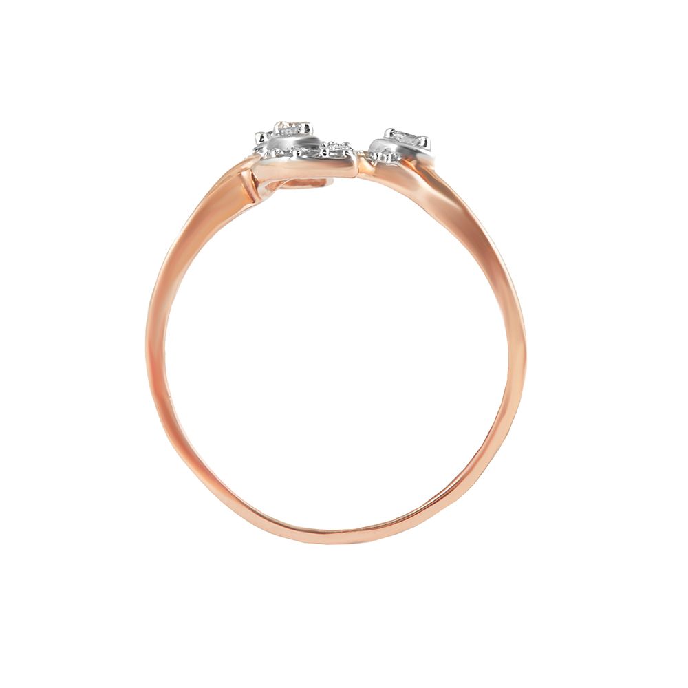 Sparkling Diamond Rose Gold Ring-Rings-ORG23K23
