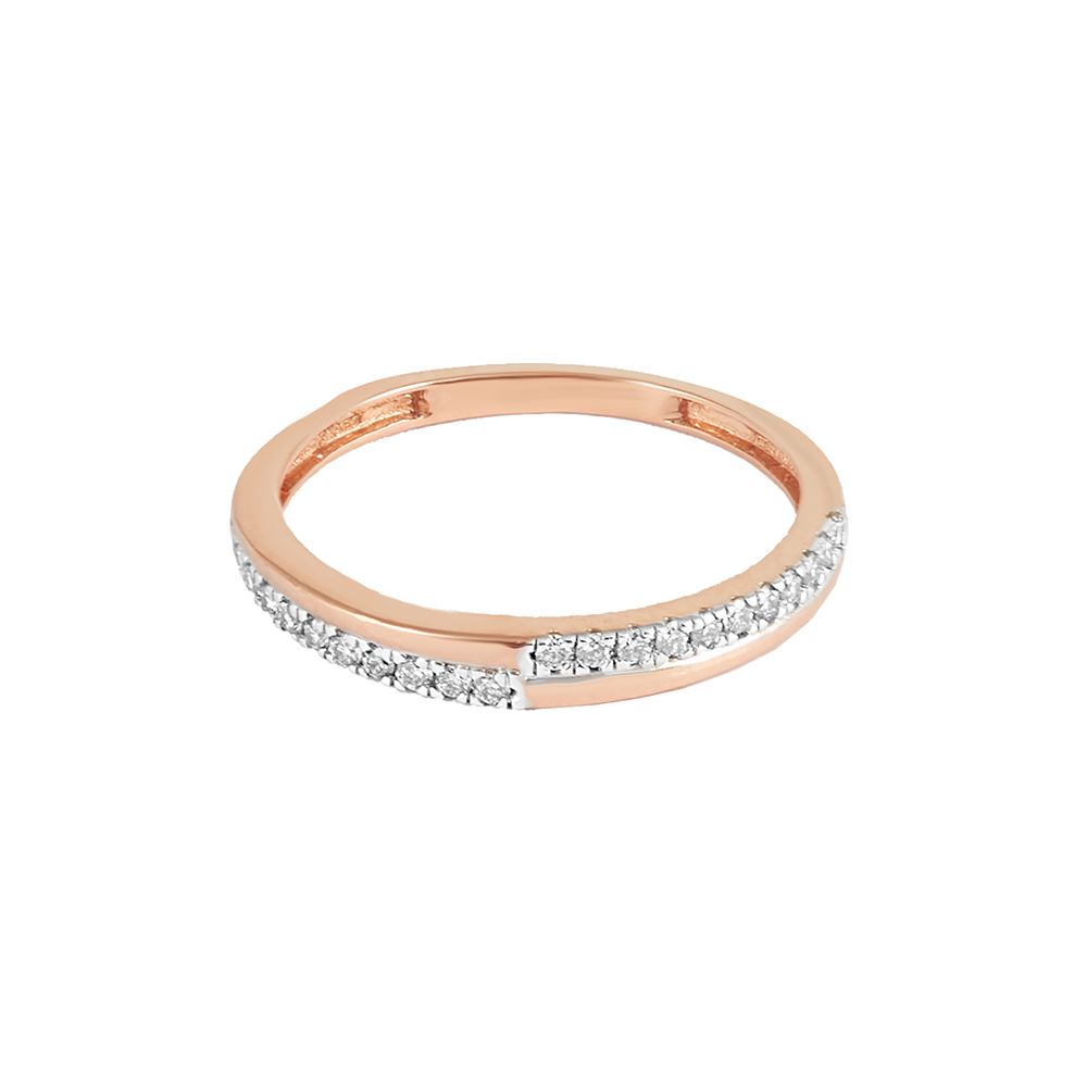 Shimmering Diamond Rose Gold Ring-Rings-ORG23K25
