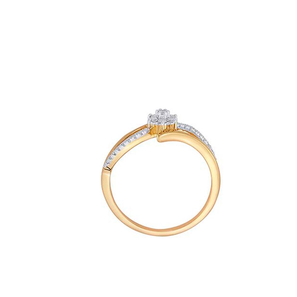 Celestial Sparkle Yellow Gold Diamond Ring-Rings-ORG23K27