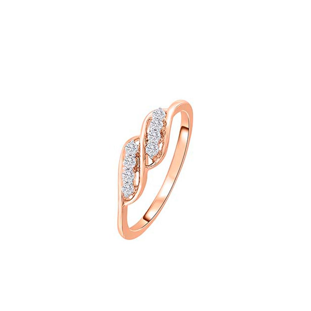 Brilliant Swirl Pattern Diamond Ring-Rings-ORG23K39
