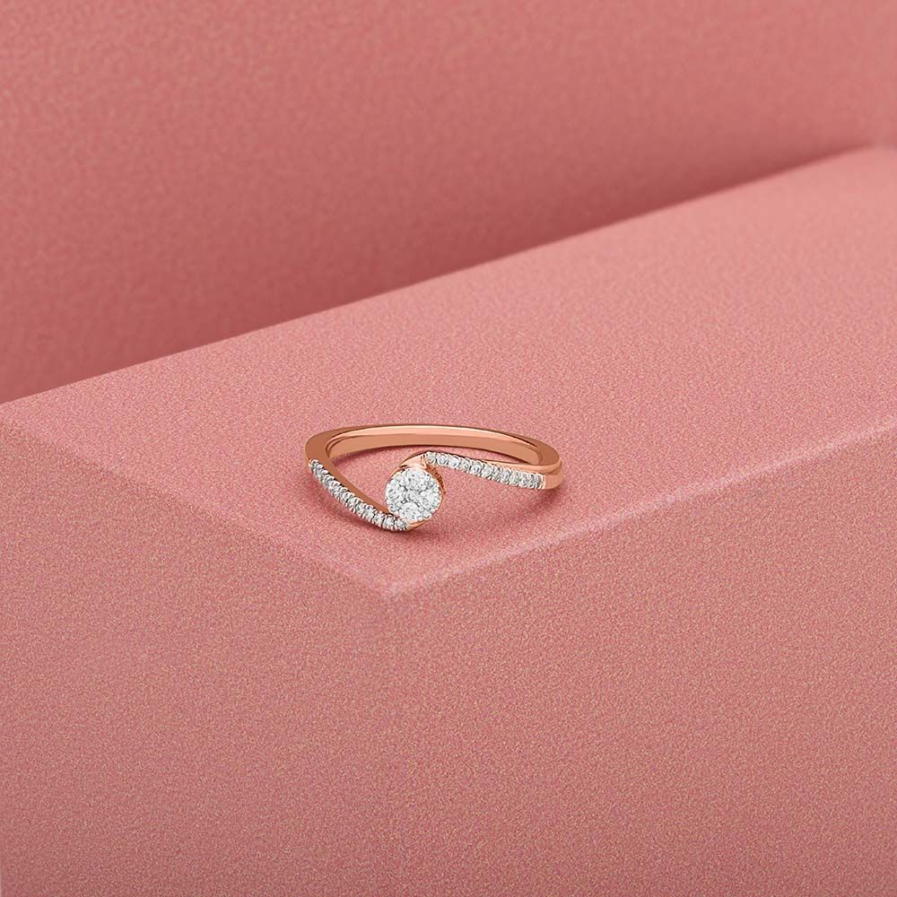 Majestic Diamond Rose Gold Ring-Rings-ORG23K41