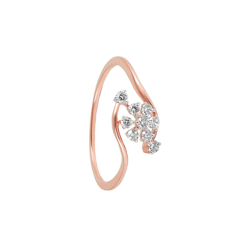 Enchanting Flora Diamond Rose Gold Ring-Rings-ORG23K44