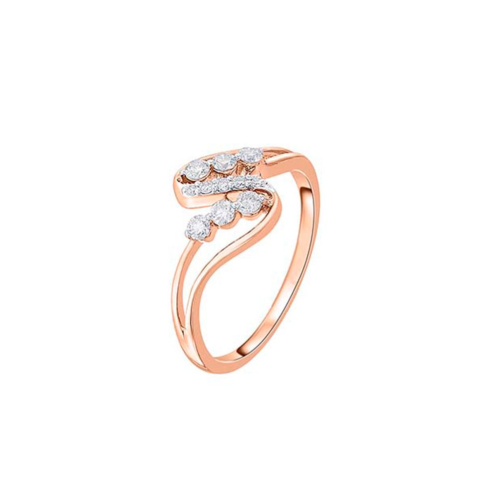 Celestial Swirl Pattern Diamond Ring-Rings-ORG23K48