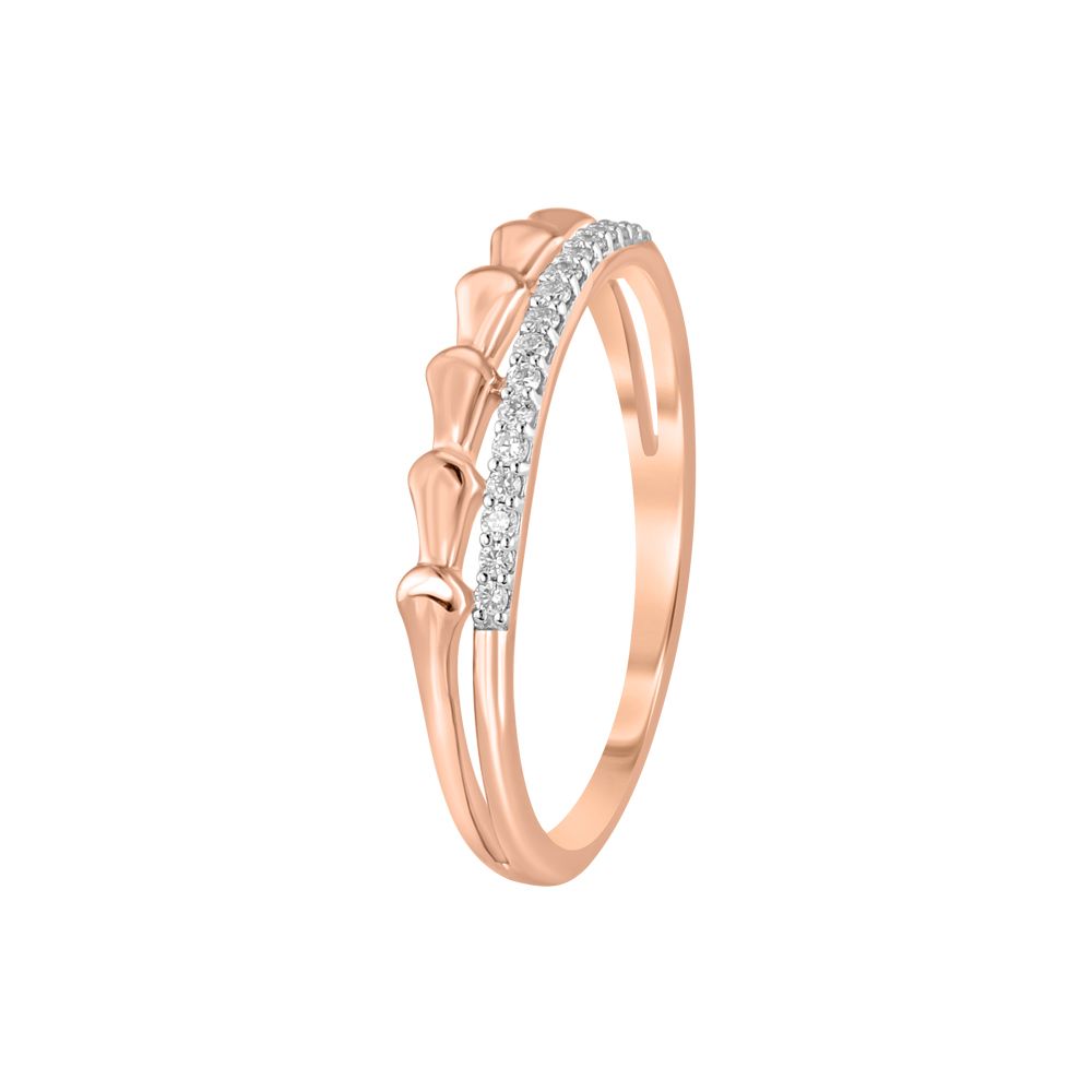Delicate Geometric Ring in 14Kt Rose Gold-Rings-ORG23K52