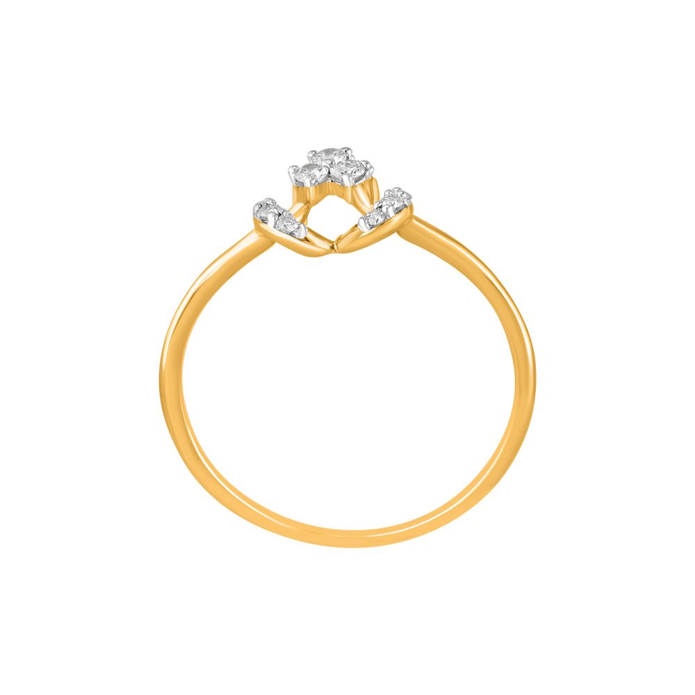 Clover Diamond Finger Ring-Rings-ORG23K55
