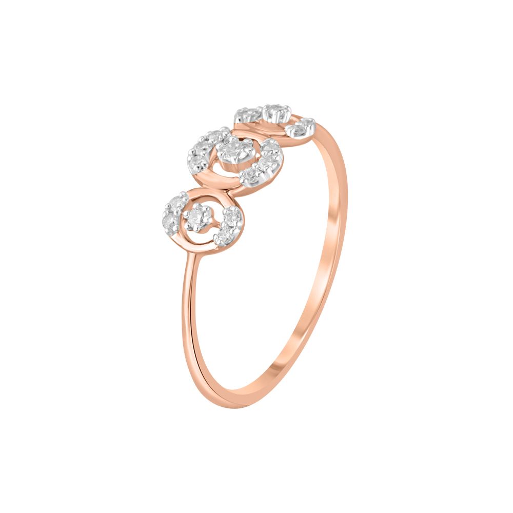 Geometric 14Kt Rose Gold Ring-Rings-ORG23K56