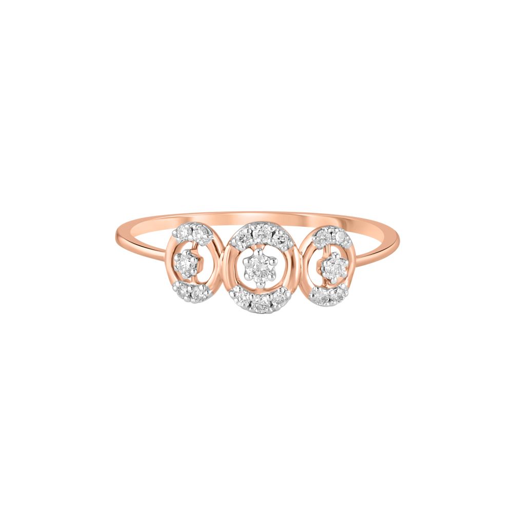 Geometric 14Kt Rose Gold Ring-Rings-ORG23K56