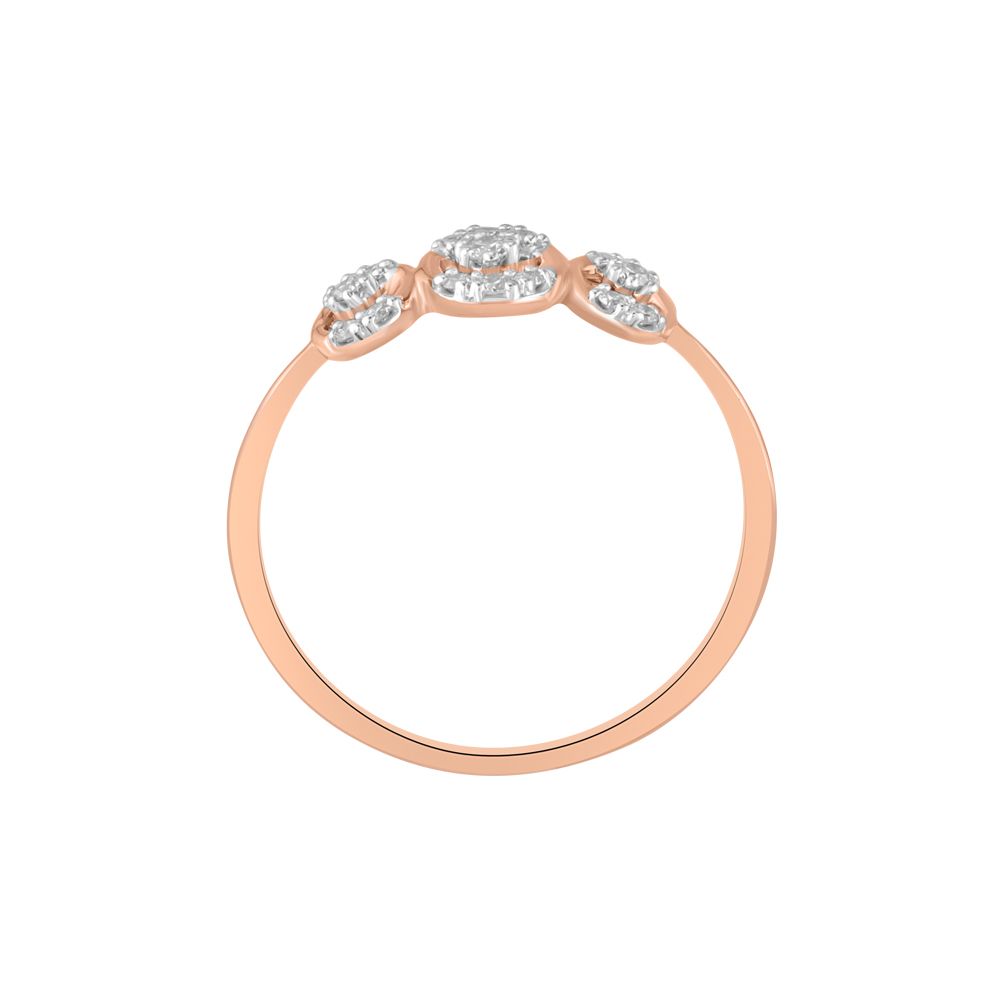 Geometric 14Kt Rose Gold Ring-Rings-ORG23K56