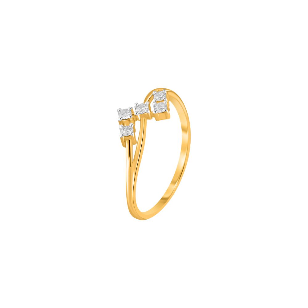 Glossy 14Kt Yellow Gold Finger Ring-Rings-ORG23K62