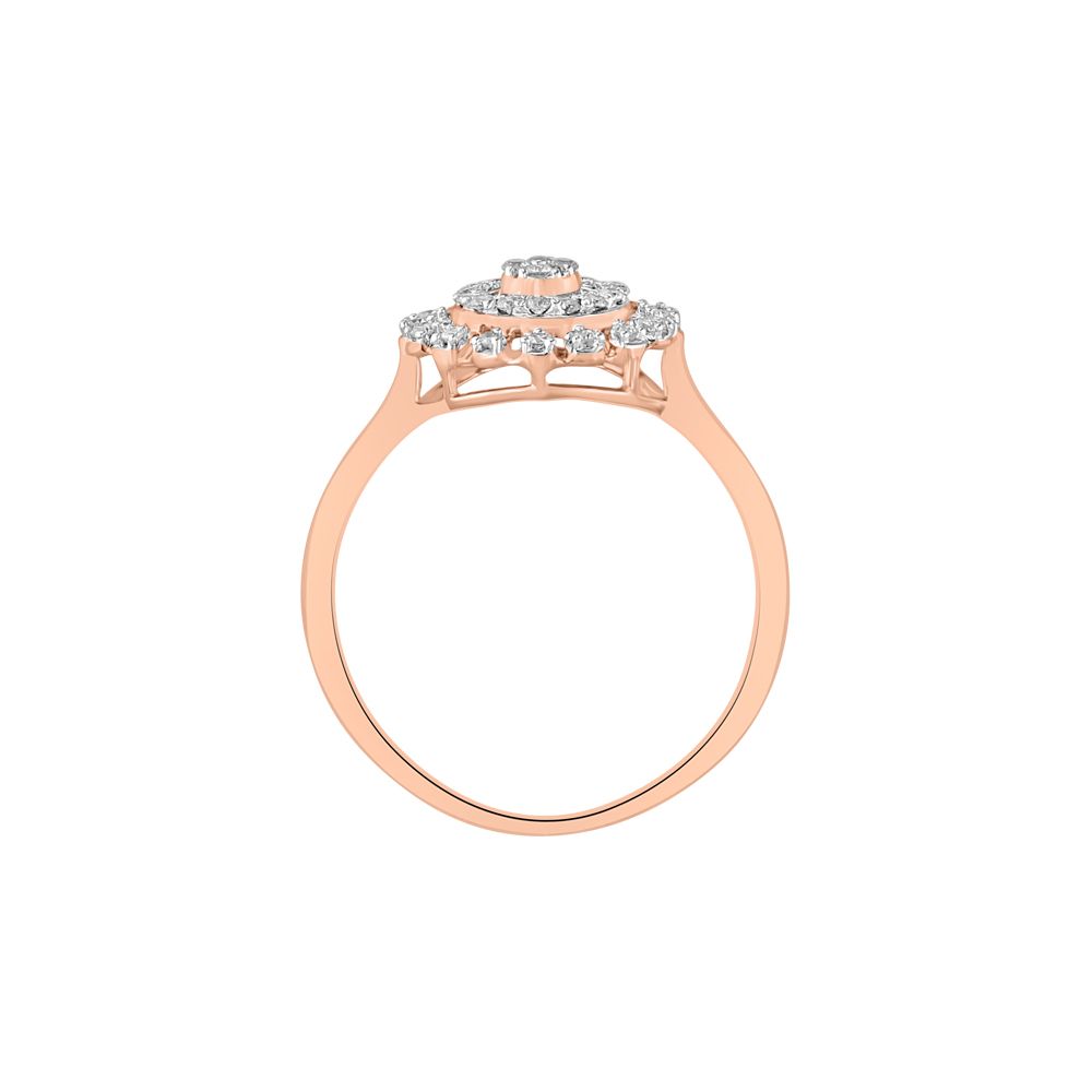 Brillaint Cluster Design Diamond Finger Ring-Rings-ORG23K66