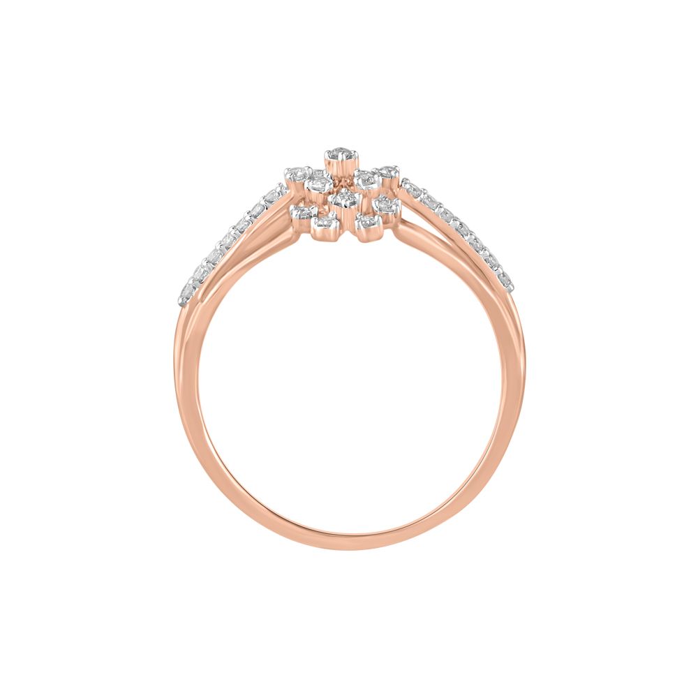 Elegant Floral Diamond Finger Ring-Rings-ORG23K79