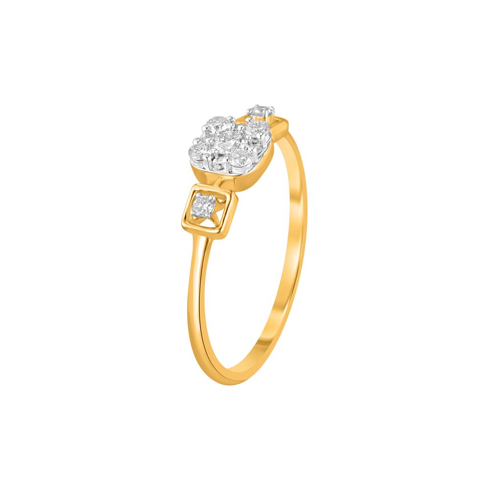 Buy Delightful Diamond and Yellow Gold Finger Ring ORG23K82 Online