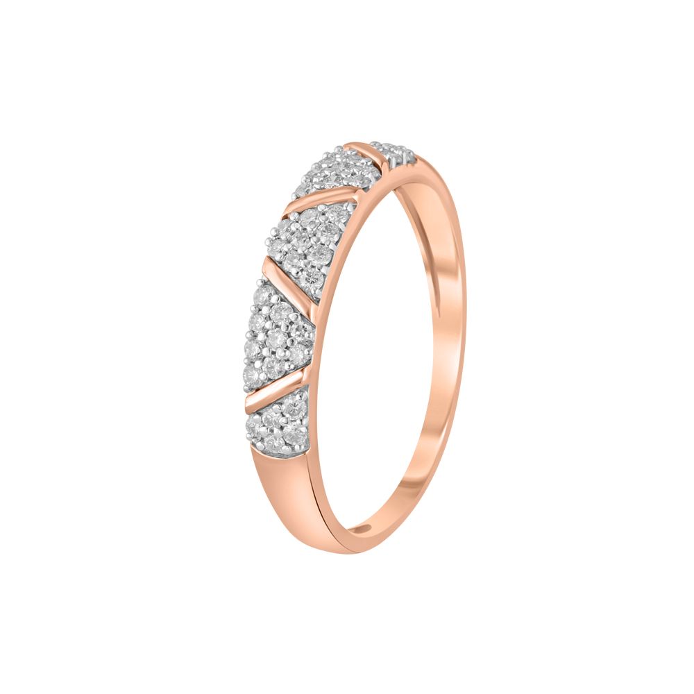 Gleaming 14Kt Rose Gold Finger Ring-Rings-ORG23K88