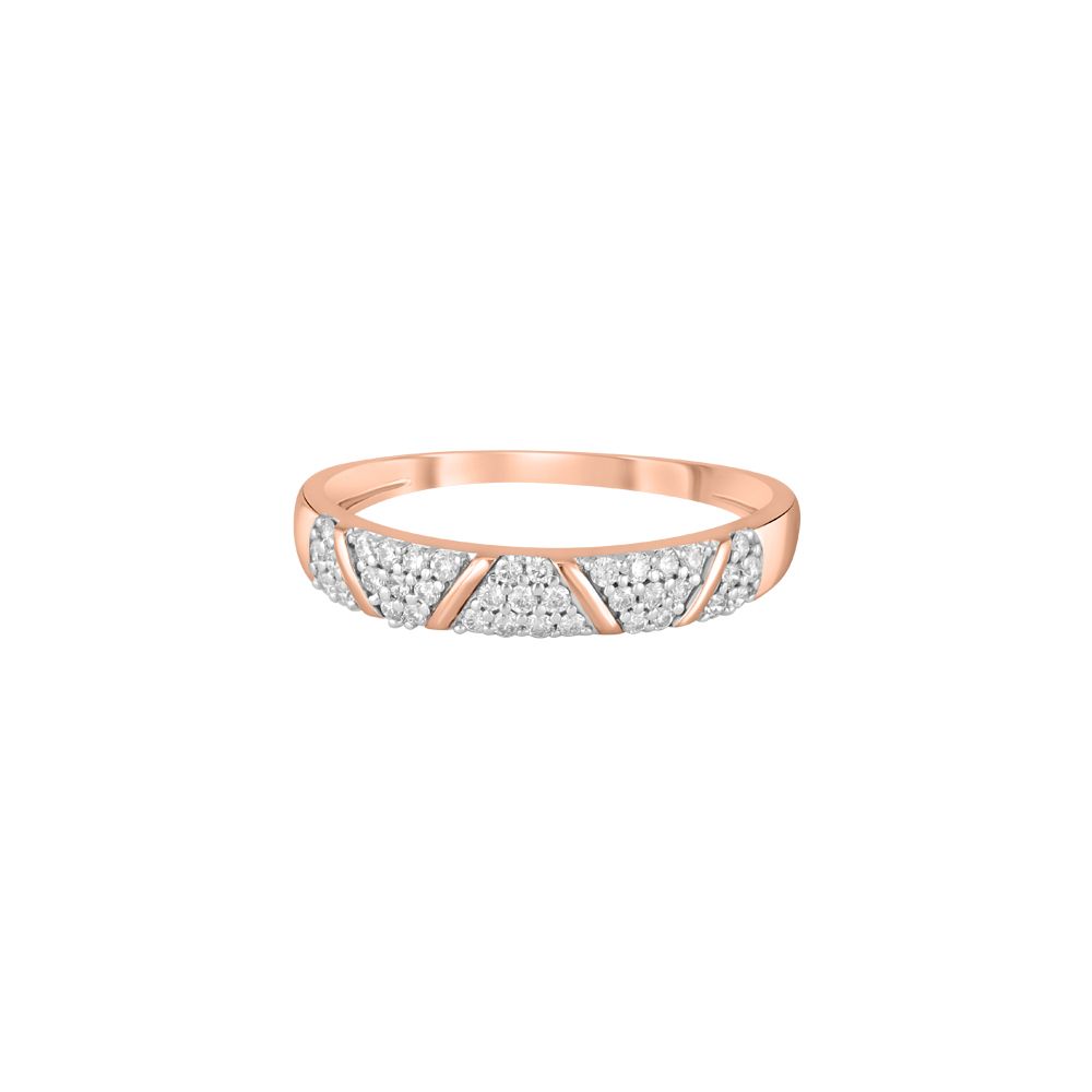 Gleaming 14Kt Rose Gold Finger Ring-Rings-ORG23K88