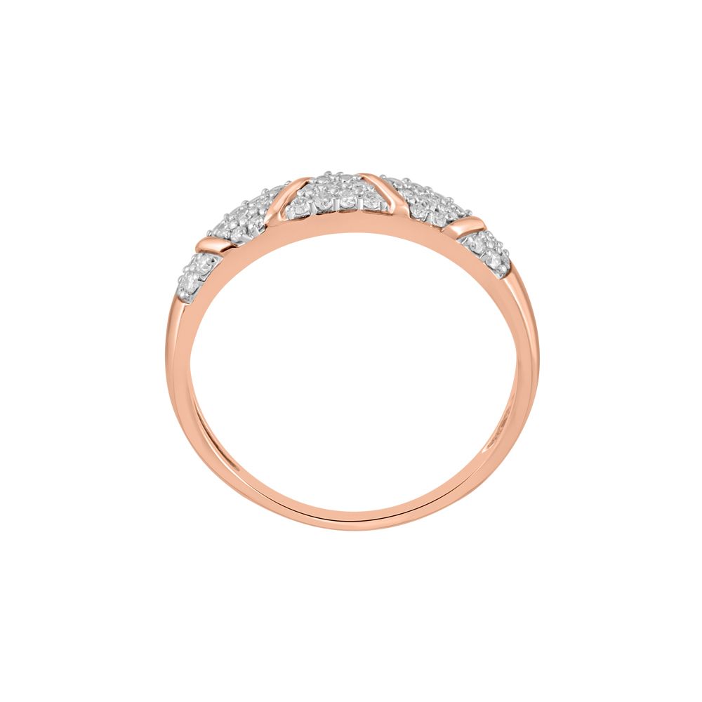 Gleaming 14Kt Rose Gold Finger Ring-Rings-ORG23K88