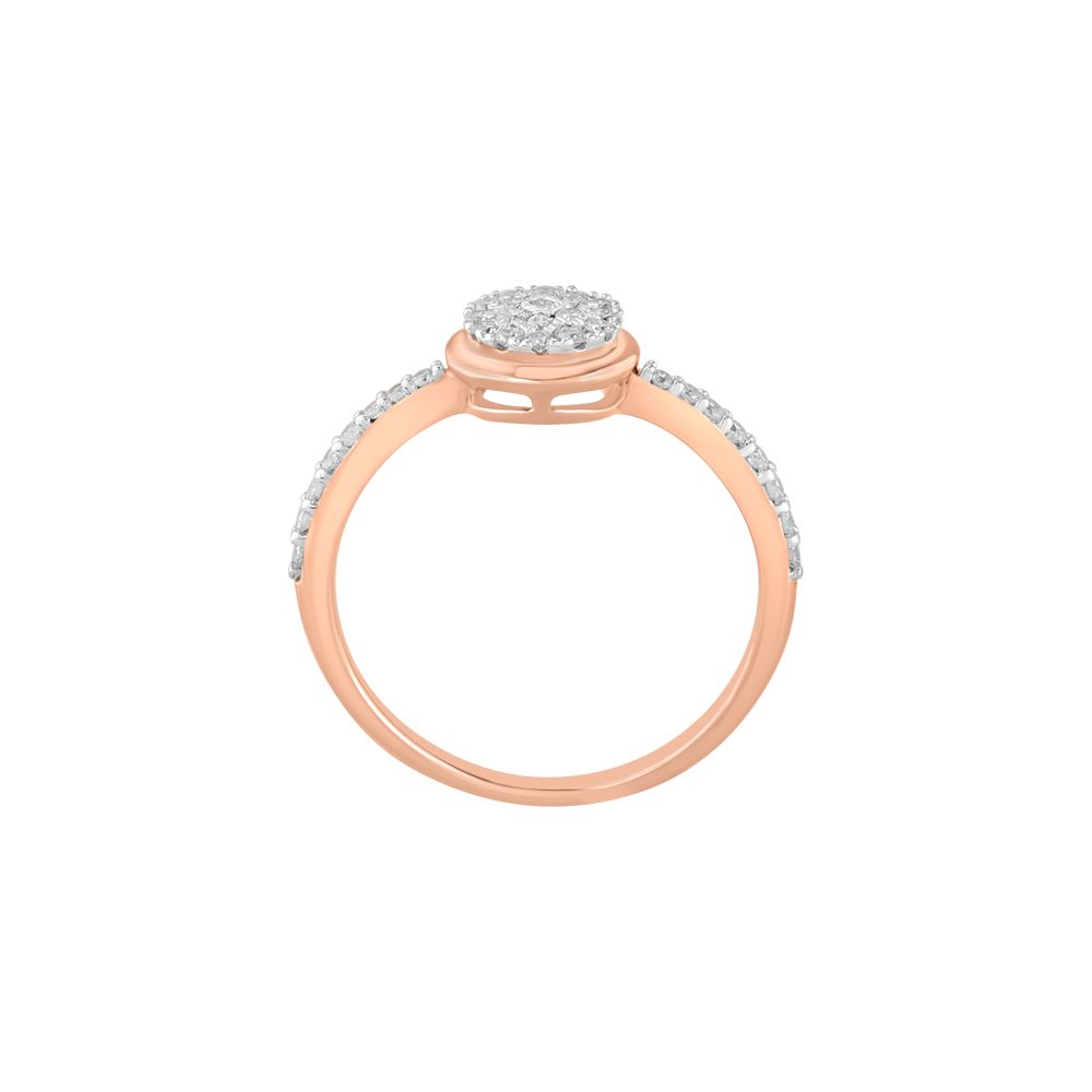 Clustered Round Diamond Finger Ring-Rings-ORG23K89