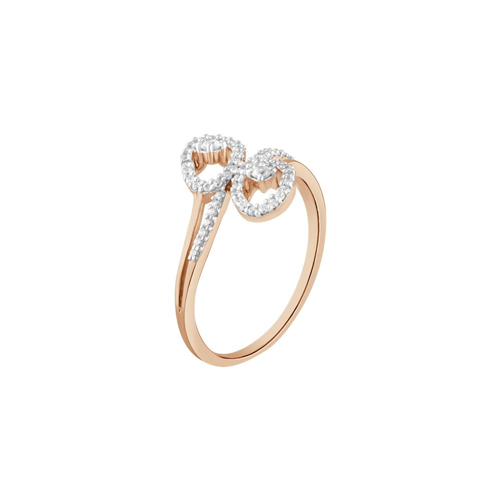 Crisscross Design Diamond Finger Ring from the Desired Collection-Rings-ORG23K94
