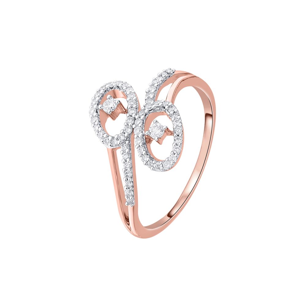 Crisscross Design Diamond Finger Ring from the Desired Collection-Rings-ORG23K94