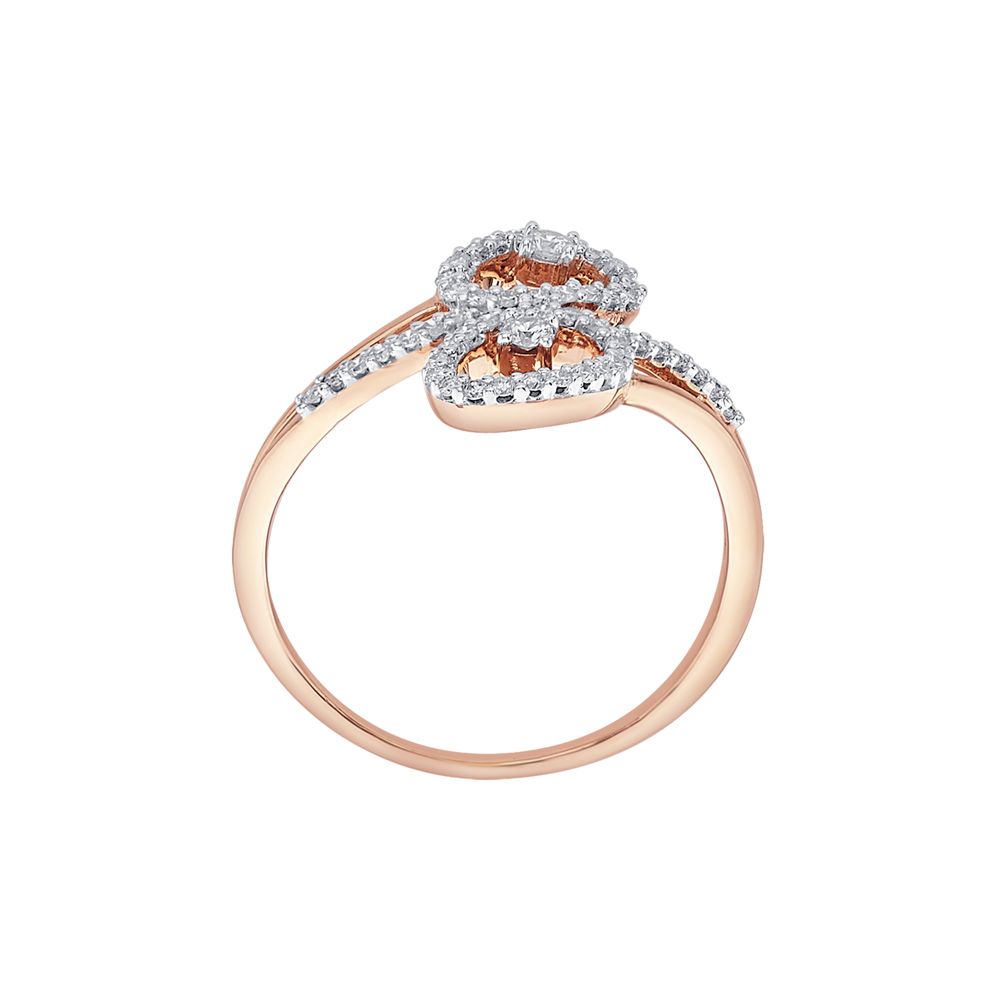 Crisscross Design Diamond Finger Ring from the Desired Collection-Rings-ORG23K94