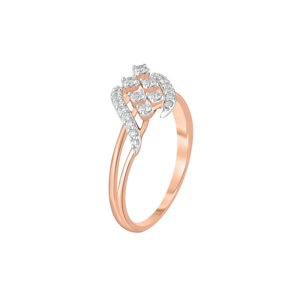 Radiant Rose Gold and Diamond Ring-Rings-ORG23L01