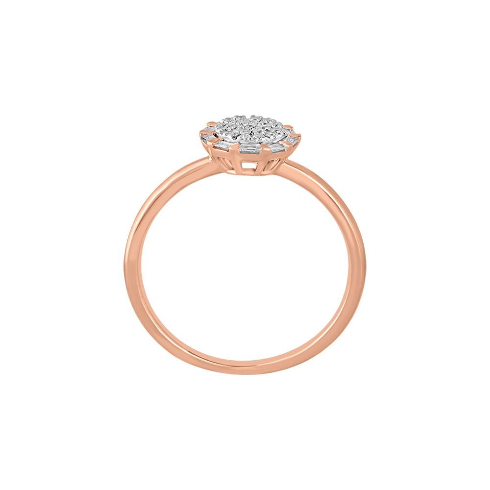 Round Design Diamond Finger Ring-Rings-ORG23L04