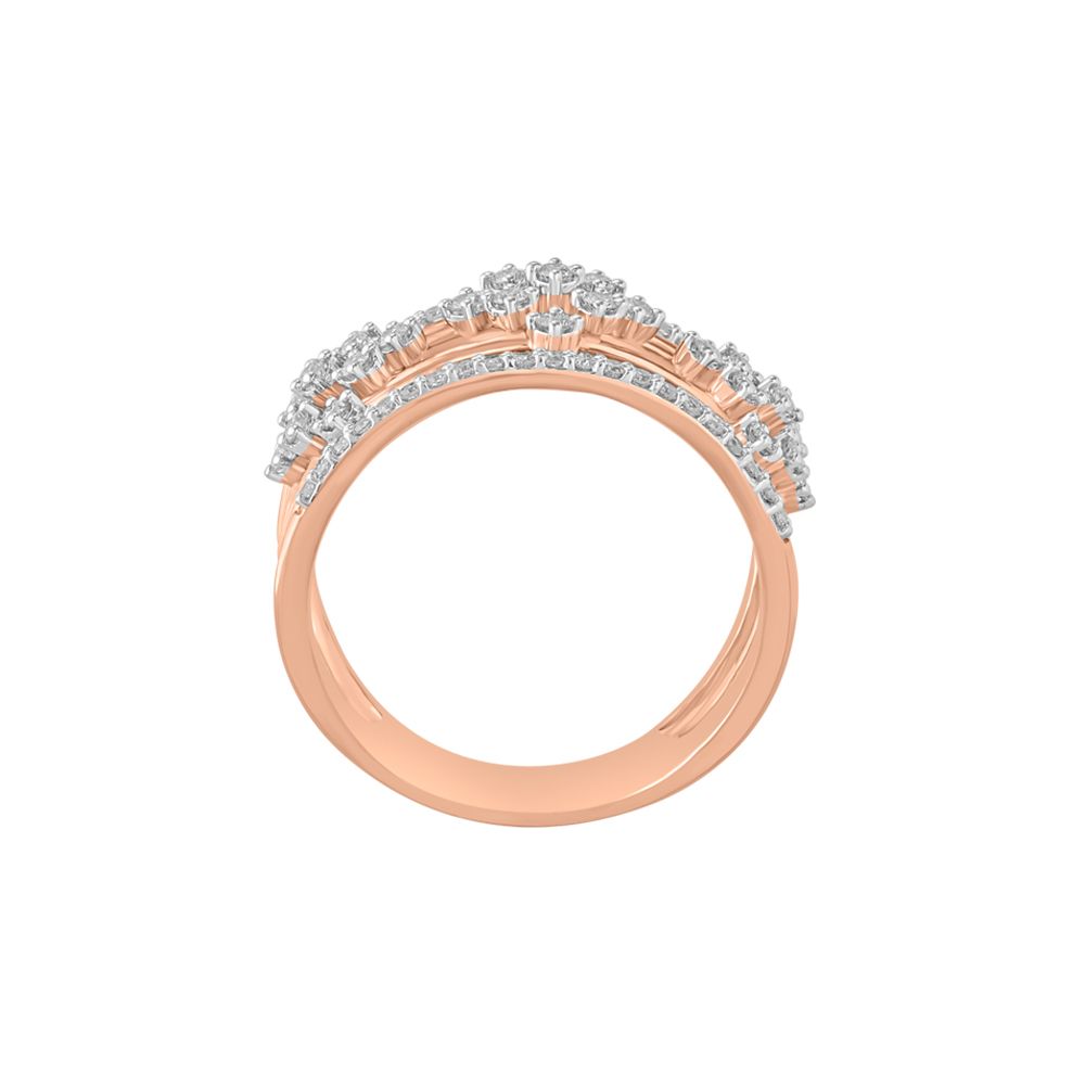 Breathtaking Rose Gold and Diamond Finger Band-Rings-ORG23L07