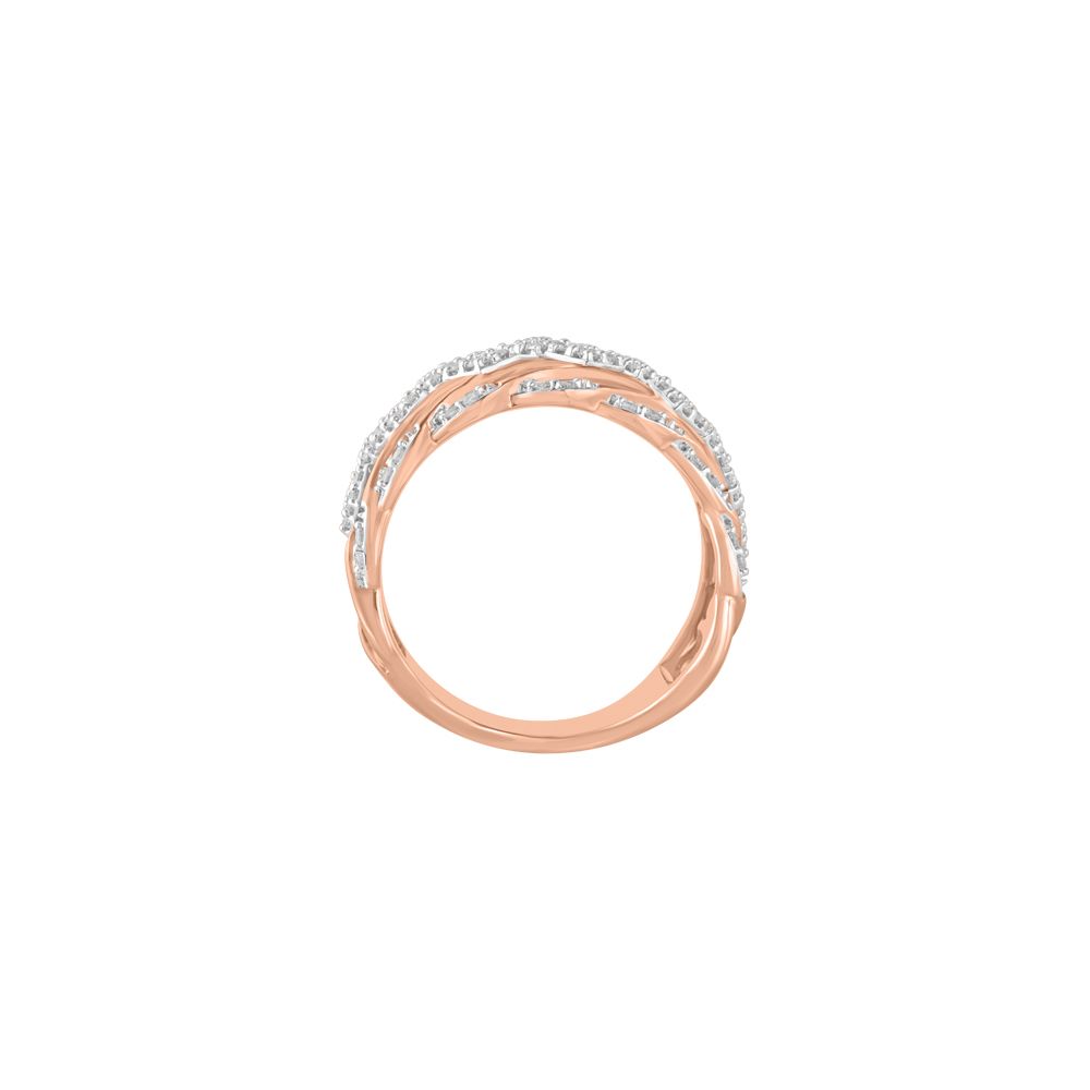 Charming Diamond Studded Rose Gold Band-Diamond-ORG23L12