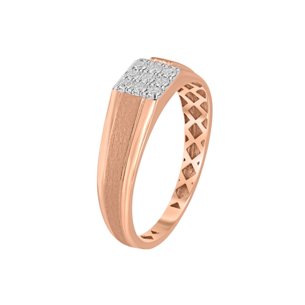 Timeless 18Kt Rose Gold Mens Diamond Ring-Diamond-ORG23L20