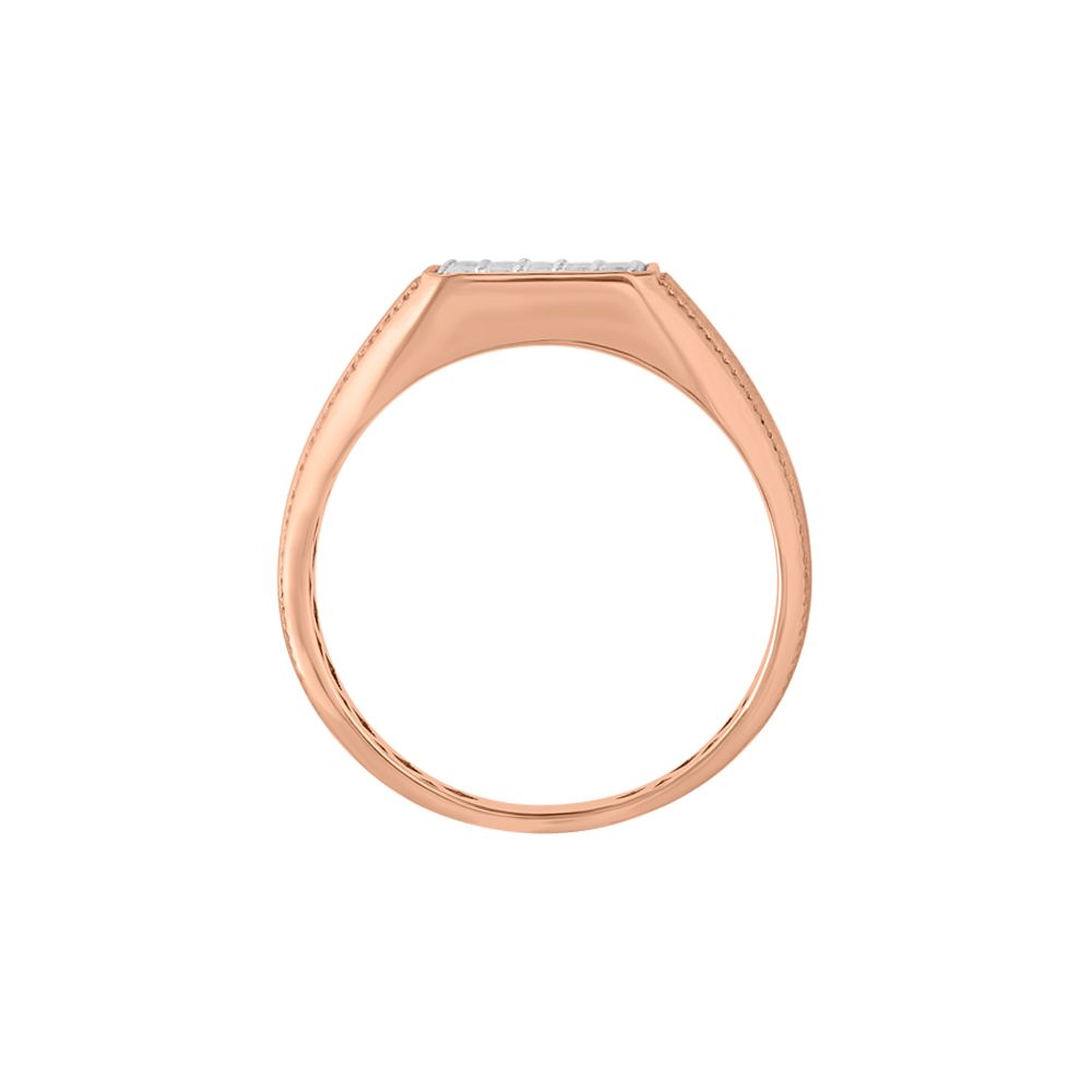 Stunning Rose Gold Mens Finger Ring -Diamond-ORG23L21