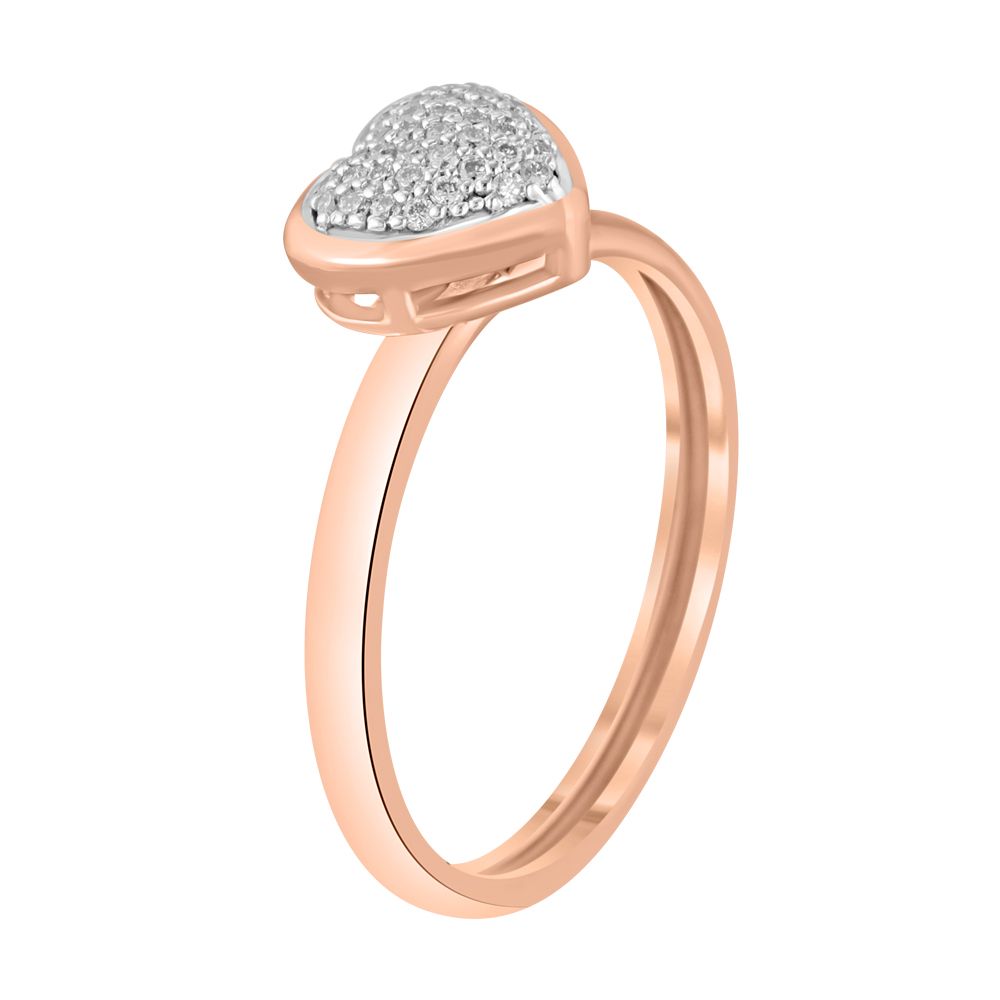 Heart Shaped Diamond Finger Ring-Diamond-ORG23L25