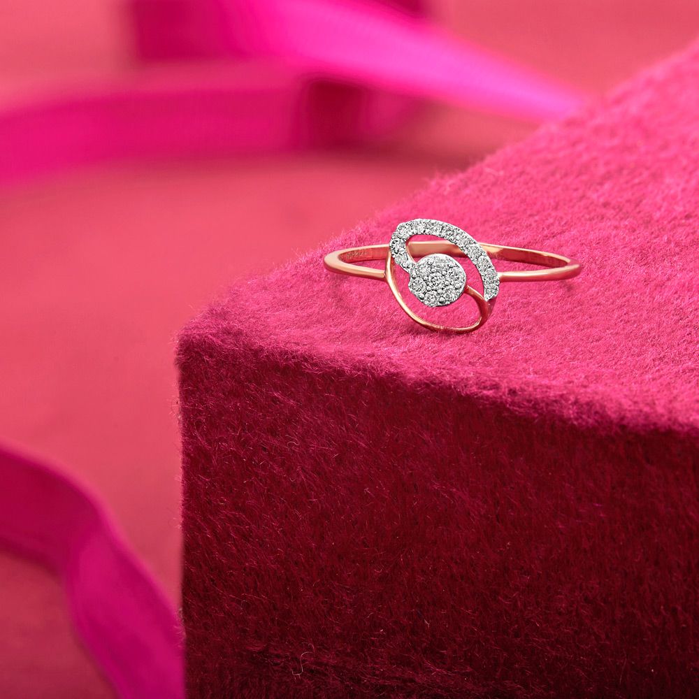 Chic Cluster Design Diamond Finger Ring-Diamond-ORG23L28