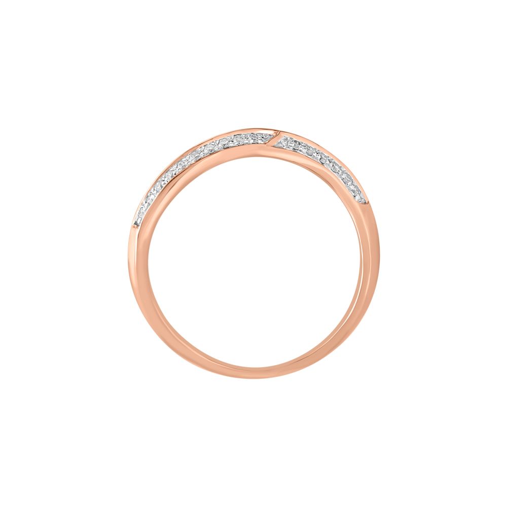 Gleaming Curved Design Diamond Finger Ring-Rings-ORG23L30