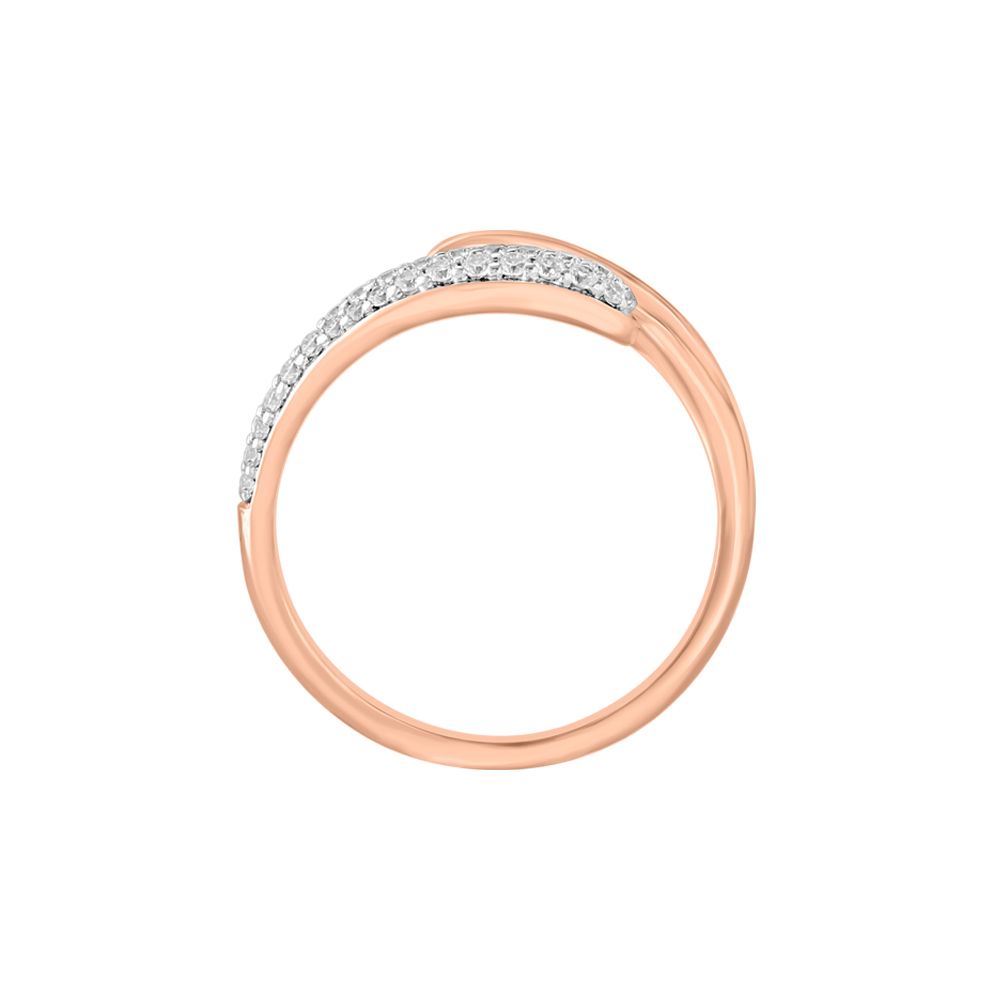 Swirl Design Diamond Encrusted Finger Ring-Rings-ORG23L32