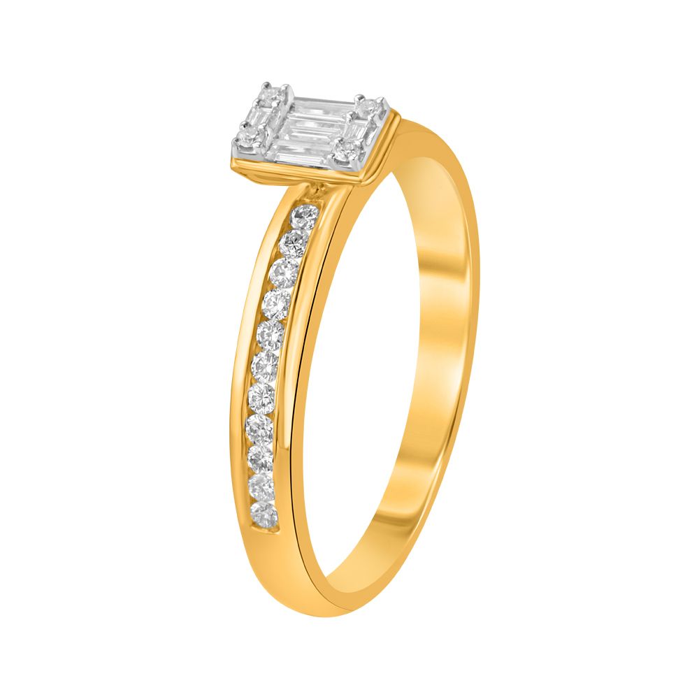 Sophisticated Diamond Ring in Yellow Gold-Diamond-ORG23L39