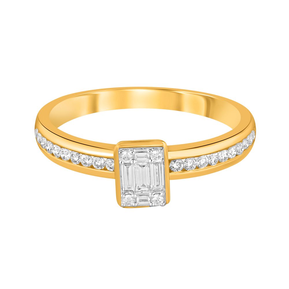 Sophisticated Diamond Ring in Yellow Gold-Diamond-ORG23L39